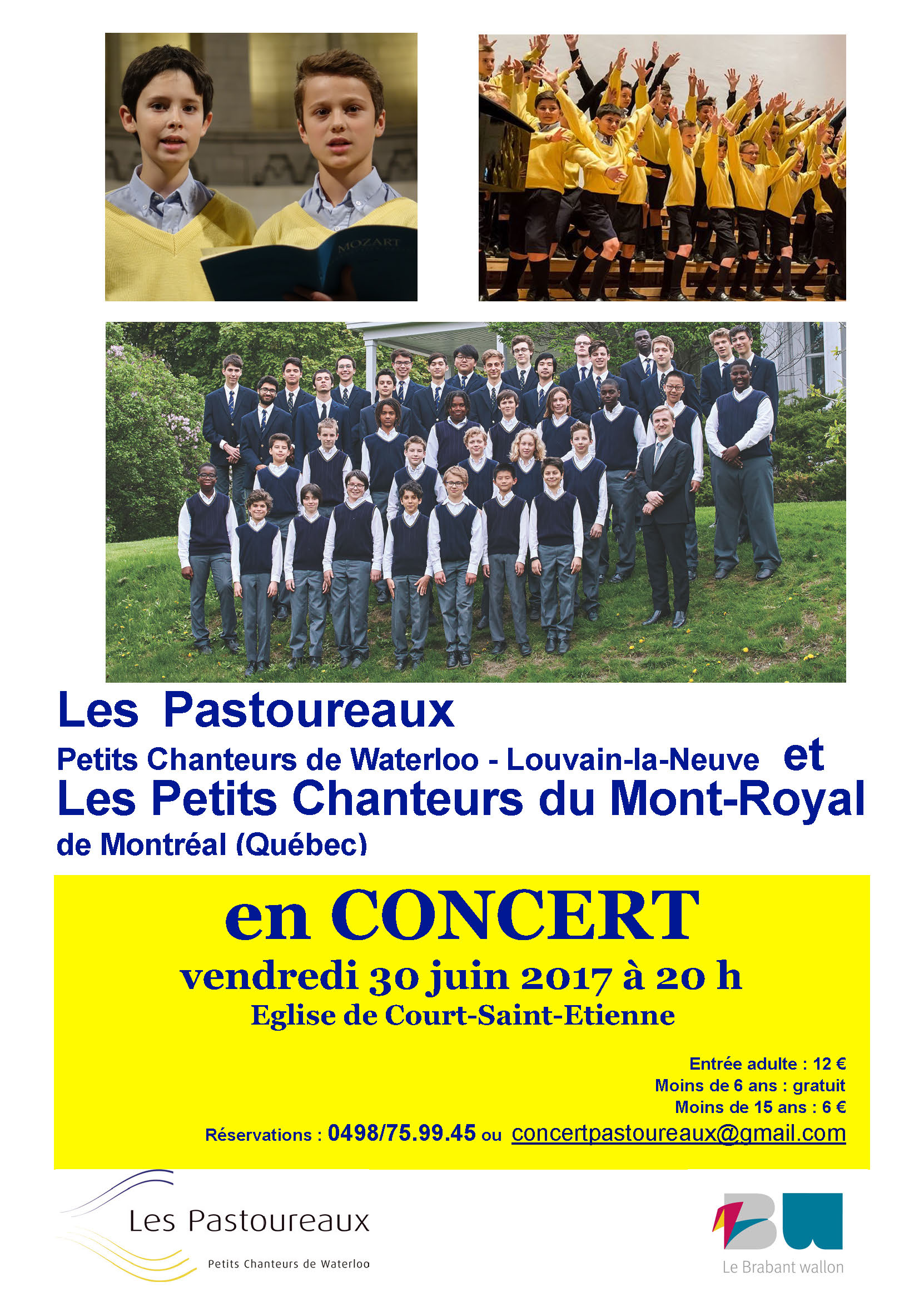 Concert du 30 juin: les Pastoureaux accueillent les Petits Chanteurs du Mont- Royal (Québec)